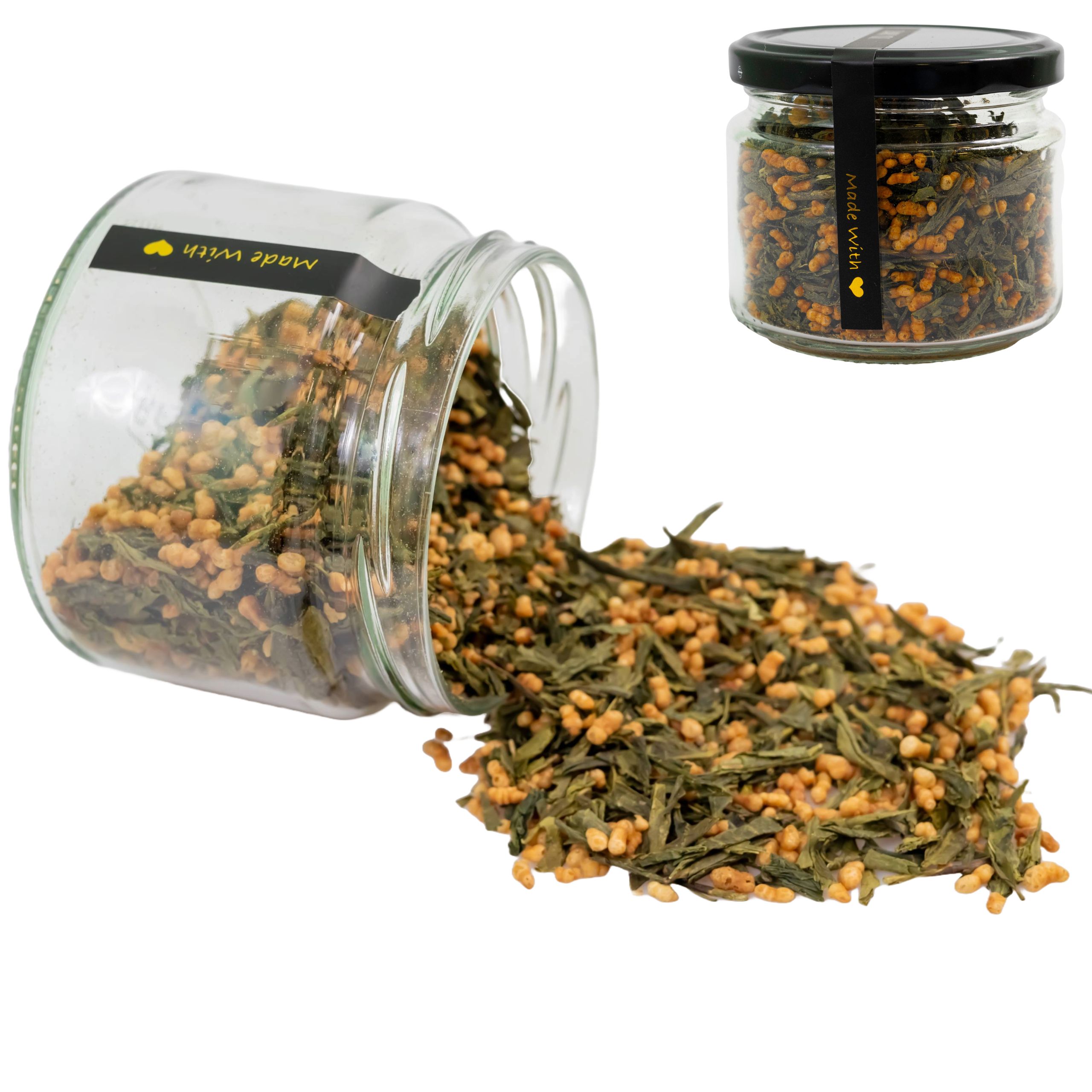 Herbata zielona Sencha China Genmaicha Japan Style w słoiku Mapo Tea 50g