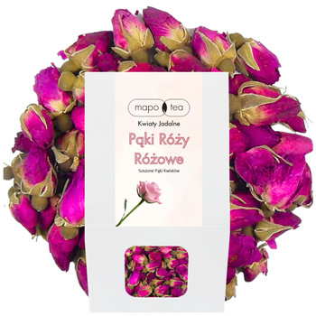 Pąki Róży Różowe Suszone kwiaty jadalne Mapo Tea 20g