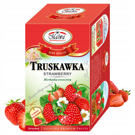 MALWA TEA HERBATA OWOCOWA EKSPRESOWA TRUSKAWKOWA 20 TOREBEK 40G