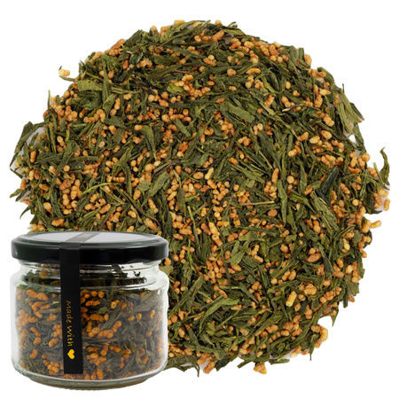 Herbata zielona Sencha China Genmaicha Japan Style w słoiku Mapo Tea 50g