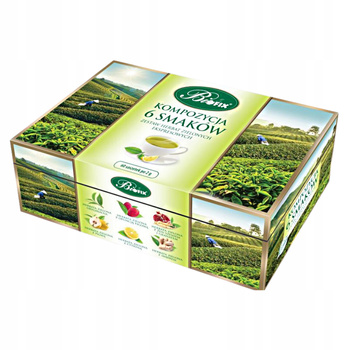 BI FIX Zestaw Herbat Zielonych Kompozycja 6 smaków 60 kopert 120g