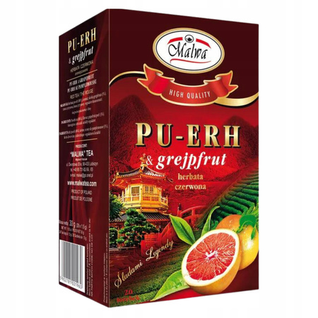 MALWA TEA PU-ERH GREJPFRUT 20 TOREBEK 30G