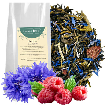 Herbata Biała China OP Moon z Malinami i Bławatkiem Niebieskim Mapo Tea 50g