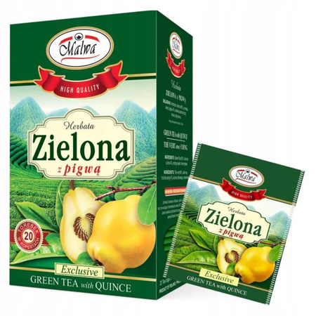 MALWA TEA HERBATA ZIELONA Z PIGWĄ 2O KOPERT 35G