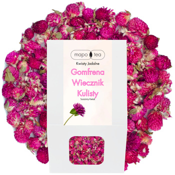 Gomfrena Wiecznik Kulisty Suszone kwiaty jadalne Mapo Tea 10g