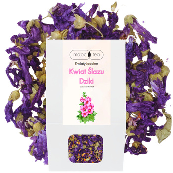 Ślaz Dziki Kwiaty Suszone kwiaty jadalne Mapo Tea 10g