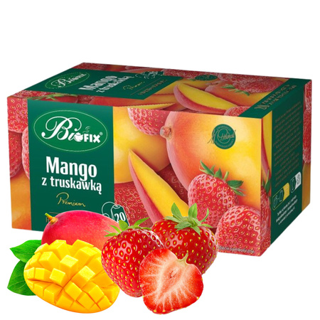 Herbata Owocowa Mango z Truskawką BIFIX PREMIUM Ekspresowa 20 Torebek