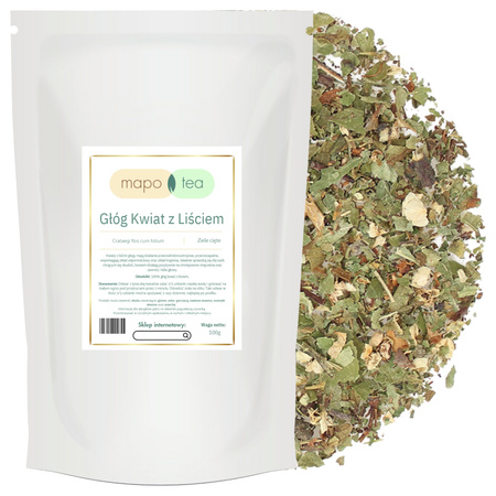 Głóg kwiat z liściem cięty Mapo Tea 100g
