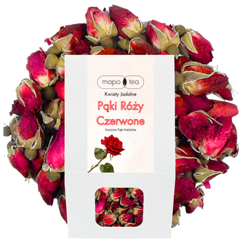 Pąki Róży Czerwone Suszone kwiaty jadalne Mapo Tea 20g